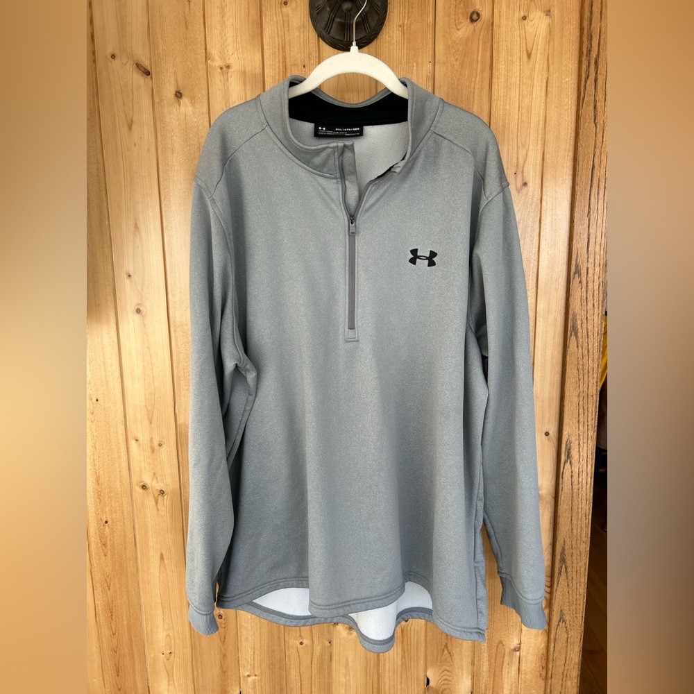 Under Armour Men's Zip-Up Sweater in Gray Size 3XL